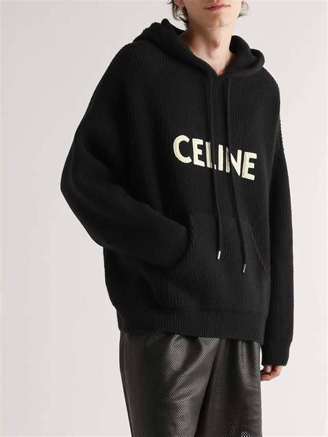 celine hoodie logo|Celine homme men's hoodie.